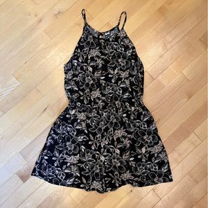 Old Navy Black Patterned Romper